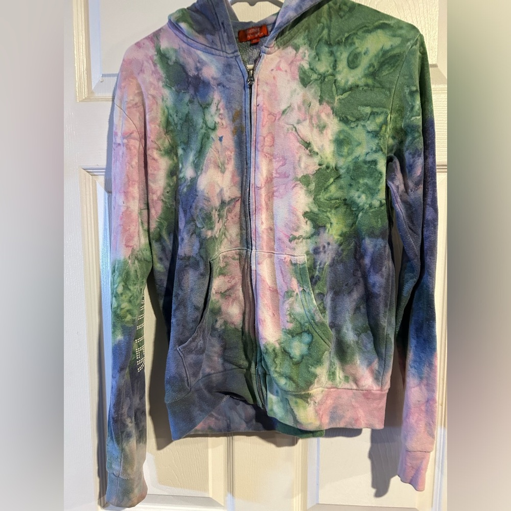 butter super soft full zip‎ up Long Sleeve hoody Size KXL Tye Dye Multicolor